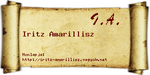 Iritz Amarillisz névjegykártya